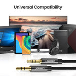 UGREEN Mobile Phone Accessories UGREEN-C 3.5mm Male to Male AUX Cable Gold Plated Metal Case with Braid | AV112 - Acc