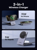 UGREEN Mobile Phone Accessories UGREEN-C MagFlow 2-in-1 Magnetic Wireless Charger Qi2 15W Foldable Stand | W706 - Acc