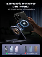UGREEN Mobile Phone Accessories UGREEN-C MagFlow 2-in-1 Magnetic Wireless Charger Qi2 15W Foldable Stand | W706 - Acc