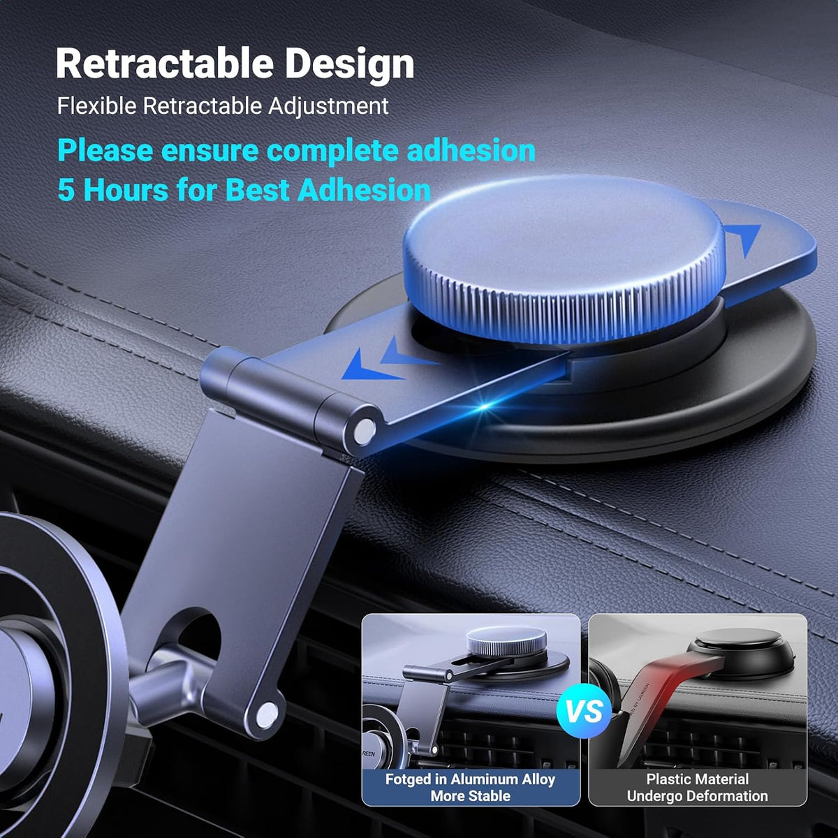 UGREEN-C Magnetic Dashboard Car Phone Mount MagSafe Compatible 360° Rotation | LP865 - Acc - متجر نصر