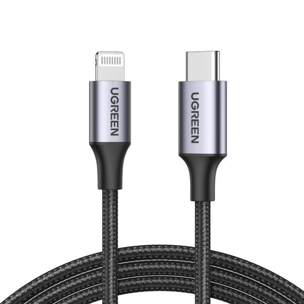 UGREEN-C MFi USB-C to Lightning Cable PD 20W Fast Charging Nylon Braided 2m | US304 - Acc - متجر نصر