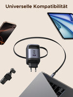 UGREEN Mobile Phone Accessories UGREEN-C Nexode 100W 4-in-1 GaN Charger with Retractable USB-C Cable (EU Plug) | X616 - Acc