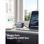 UGREEN Mobile Phone Accessories UGREEN DigiNest Pro Power Strip (2 AC Outlets+100W 3C1A) EU  USB C  GaN USB C Charger | 60167