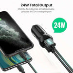 UGREEN Mobile Phone Accessories UGREEN Doual USB Car Charger 24W-MAX | 50875
