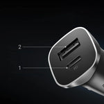 UGREEN Mobile Phone Accessories Ugreen fast car charger USB-A / USB-C 30W PD PPS gray | 40858
