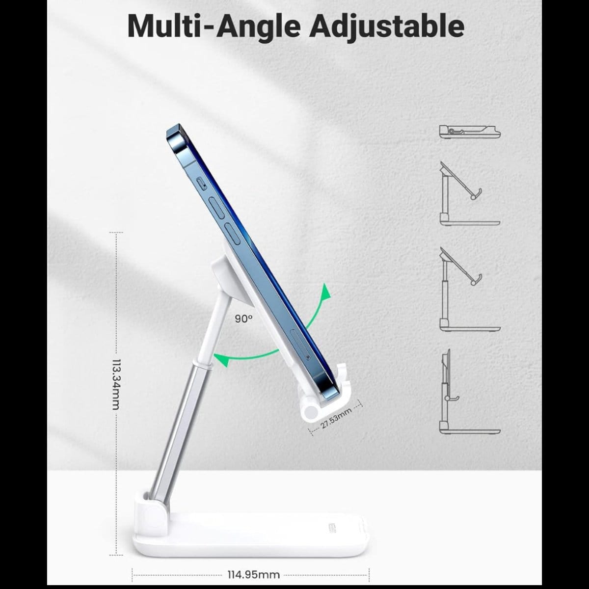 UGREEN Foldable Multi-Angle Phone Desktop Stand With Height Adjustable-Multicolor / LP3733 - متجر نصر