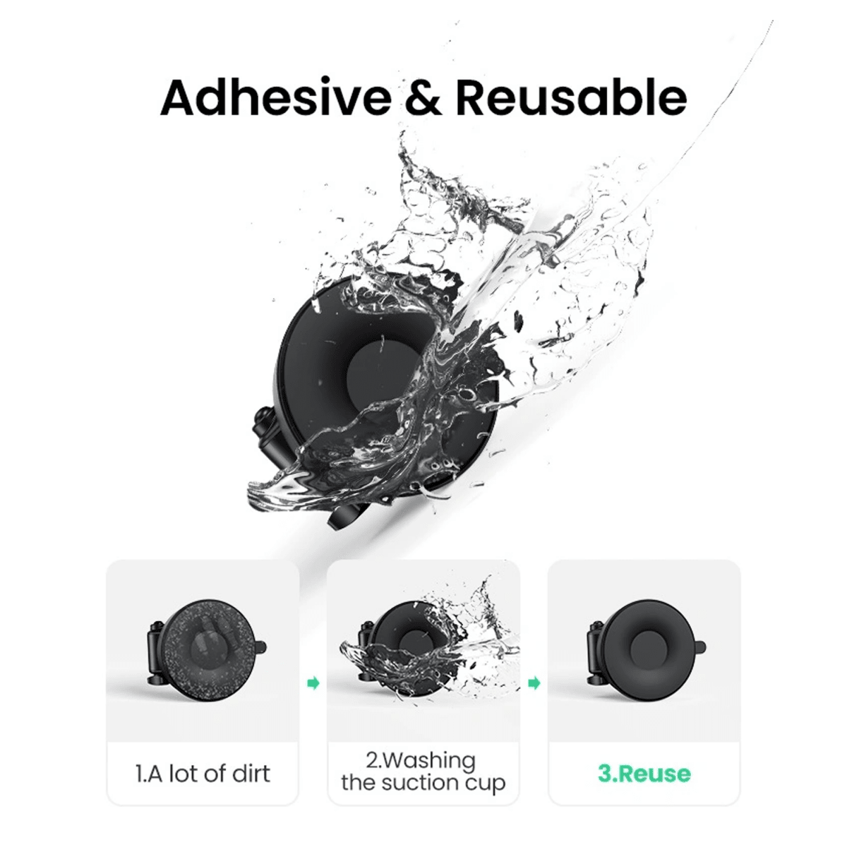 UGREEN Gravity Phone Holder with Suction Cup /LP200- 60990B - متجر نصر