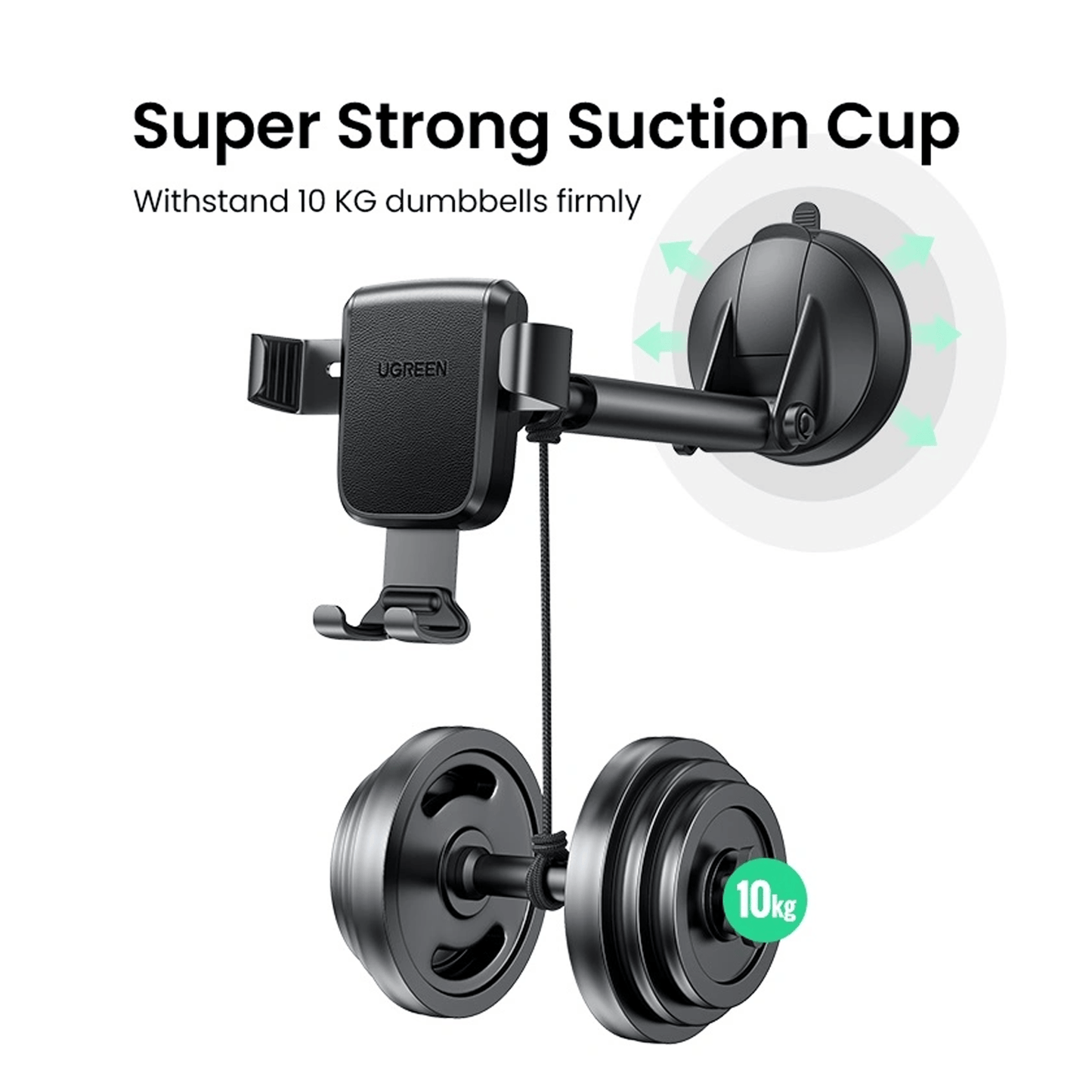 UGREEN Gravity Phone Holder with Suction Cup /LP200- 60990B - متجر نصر