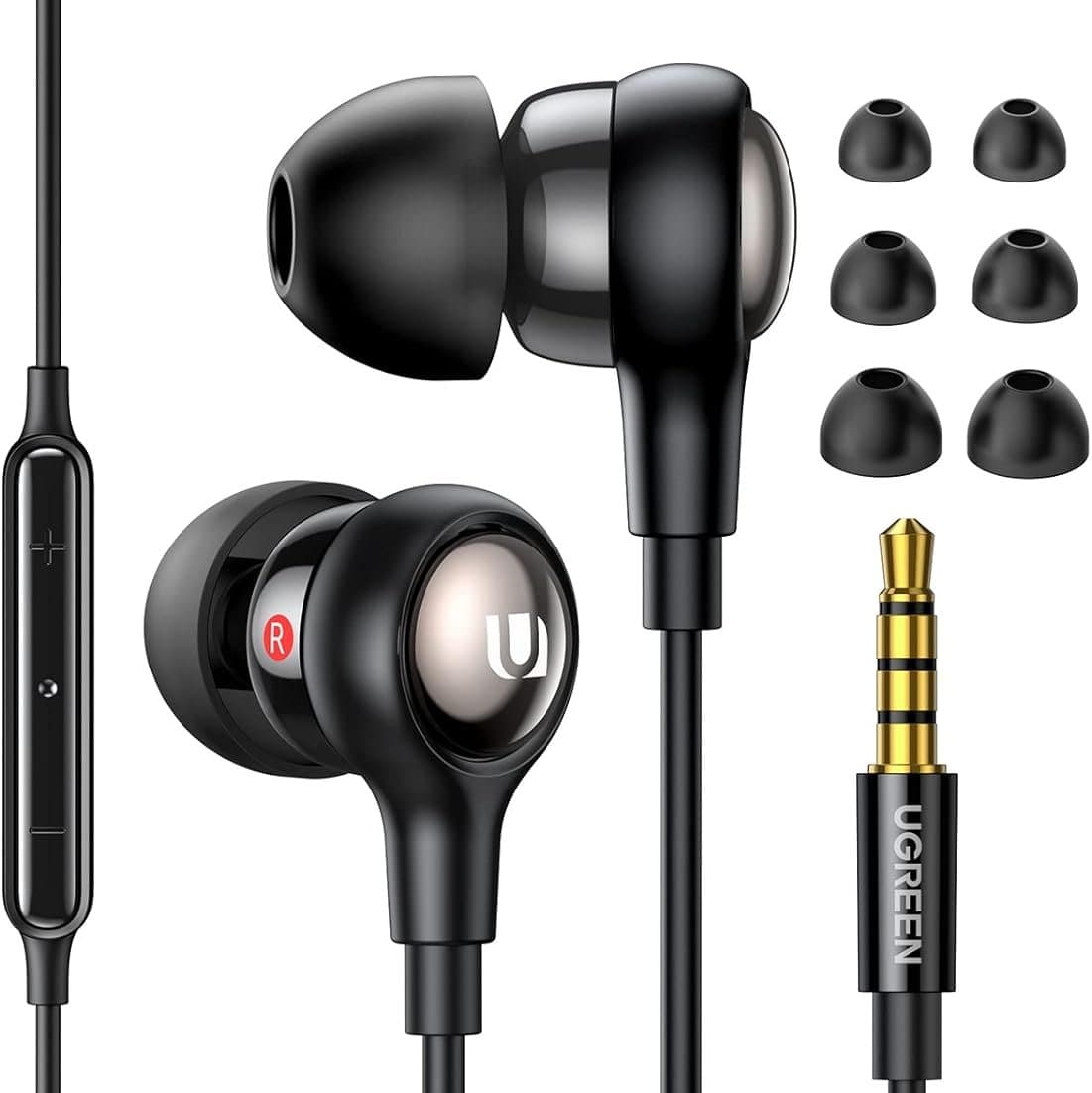 UGREEN HiTune Earphones, In-Ear Wired Headphone with Stereo Audio Microphone | 30637 - متجر نصر