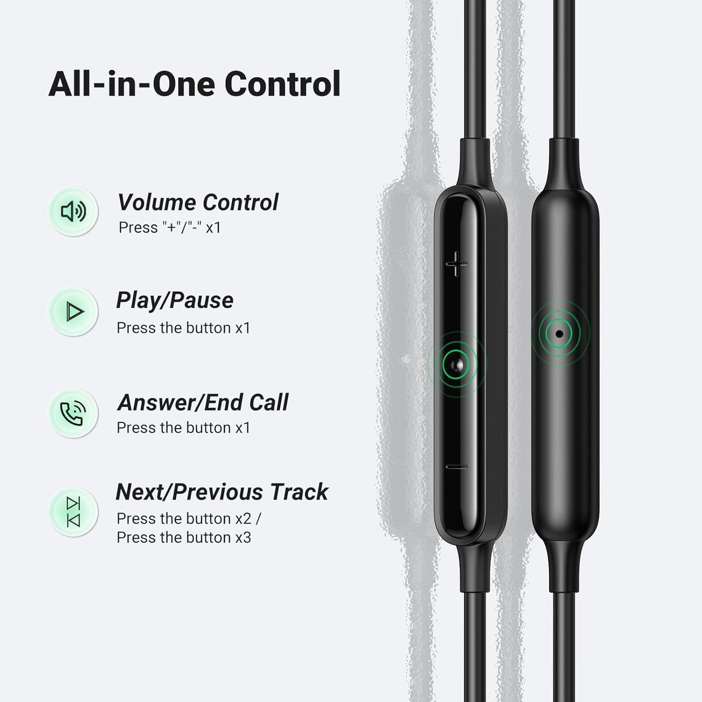 UGREEN HiTune Earphones, In-Ear Wired Headphone with Stereo Audio Microphone | 30638 - متجر نصر