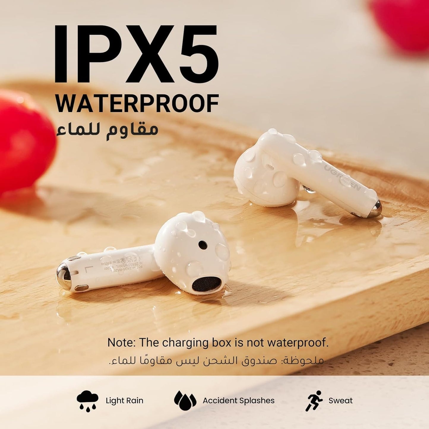 UGREEN  HiTune H5 True Wireless Earbuds White | 15612 - متجر نصر