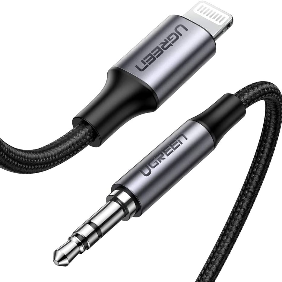 UGREEN Lightning to 3.5mm Male Aux Cable 1m Grey | 70509 - متجر نصر
