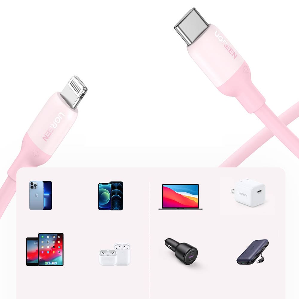 كابل شحن UGREEN Lightning إلى USB-C PD بطول 1 متر / 20304-20313-60625-20308 - متجر نصر
