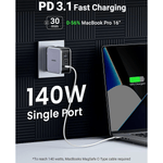 UGREEN Mobile Phone Accessories UGREEN Nexode 140W USB C GaN 3-Ports Wall Charger with C to C Cable 1.5M | CD289