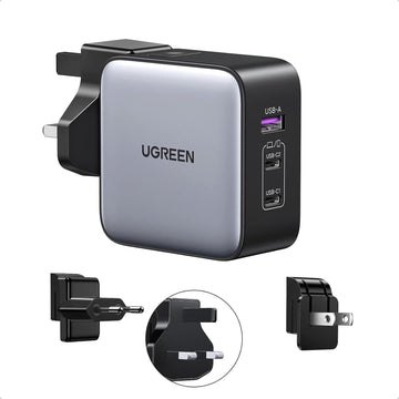 UGREEN Mobile Phone Accessories UGREEN Nexode 65W 3 Port Travel Charger GaN Fast International Charger | 90409