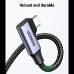UGREEN Mobile Phone Accessories UGREEN Right Angle USB C Cable 3.0 Type C Charger 5Gbps| 1Meter |US385 - 20299