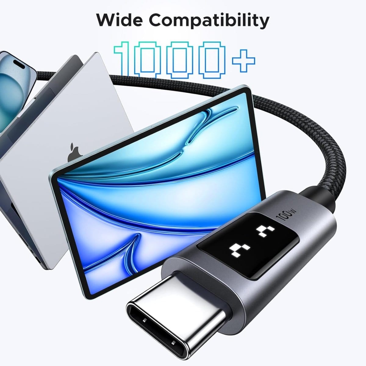 كابل شحن سريع UGREEN Uno USB-C إلى USB-C PD، 5 أمبير كحد أقصى 100 واط / L509 - متجر نصر