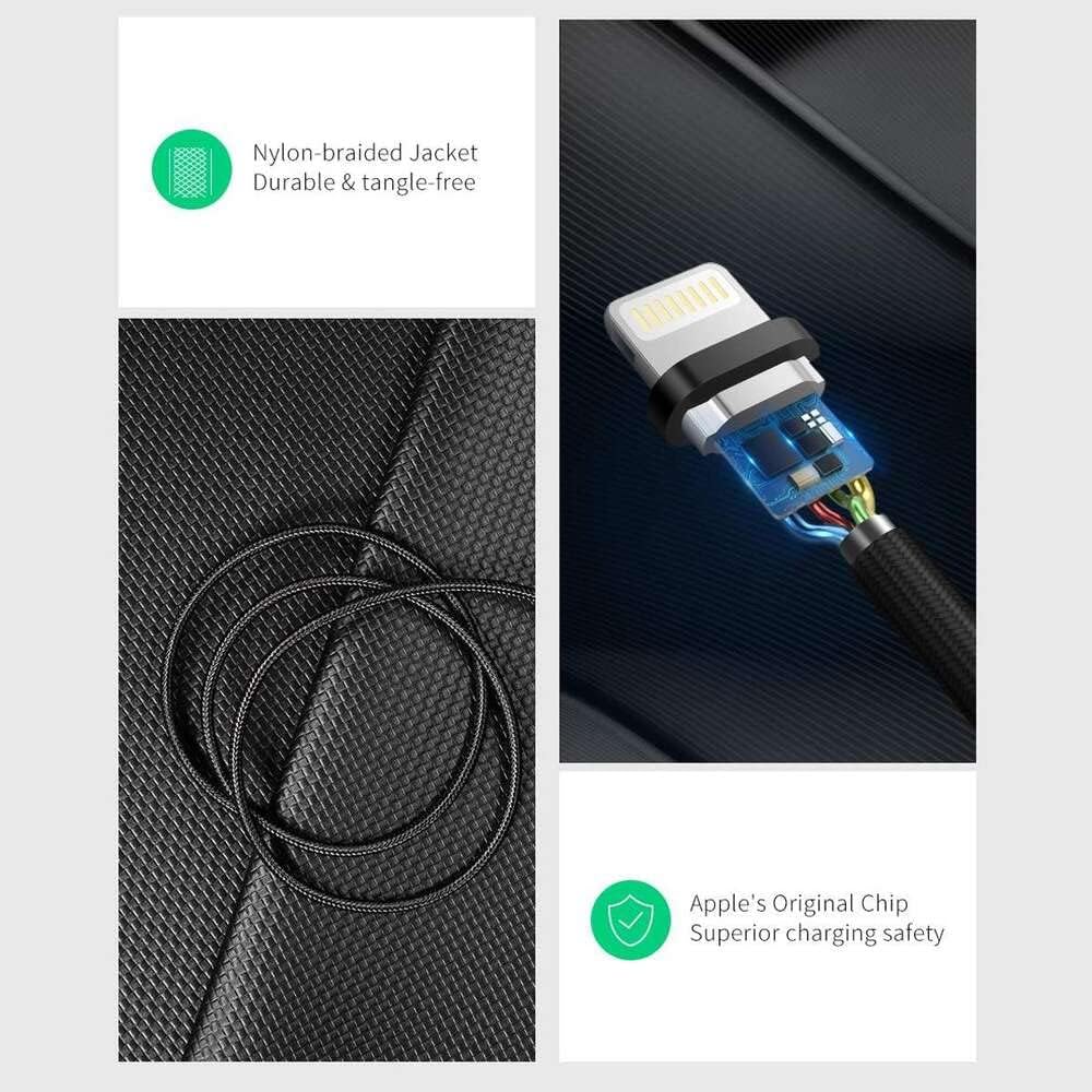 UGREEN USB-A to Lightning Charging Cable, Silver (1m - 2m) | 60163-60161 - متجر نصر