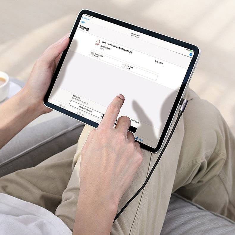 كابل بيانات UGREEN USB-C 2.0 ذكر إلى USB-C 2.0 ذكر بزاوية 90 درجة /US255 - متجر نصر