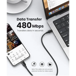 UGREEN Mobile Phone Accessories UGREEN USB-C 2.0 Male To USB-C 2.0 Male 3A Data Cable (Black) | US286