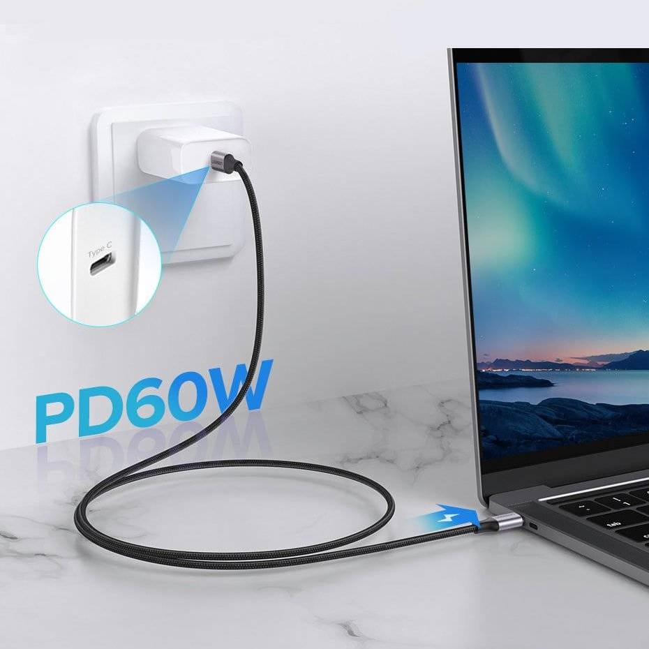 كابل بيانات UGREEN USB-C 2.0 ذكر إلى USB-C 2.0 ذكر 3 أمبير | US261 - متجر نصر