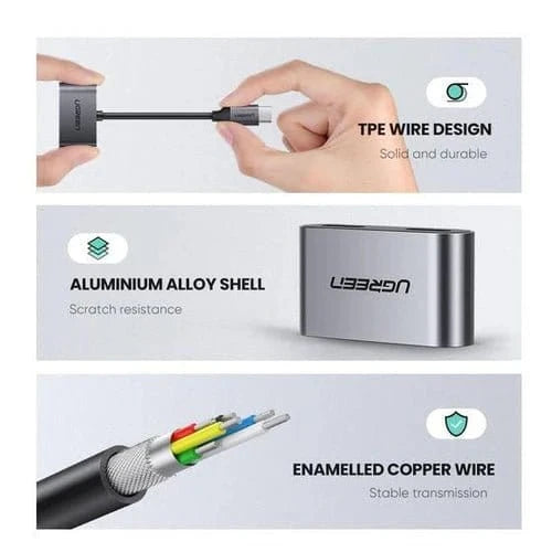 Ugreen USB-C One-Two Converter / CM232-60165 - متجر نصر