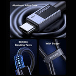UGREEN Mobile Phone Accessories UGREEN USB-C to USB-C 60W Fast Charging Braided Cable 3A Max (Space Gray) /L524