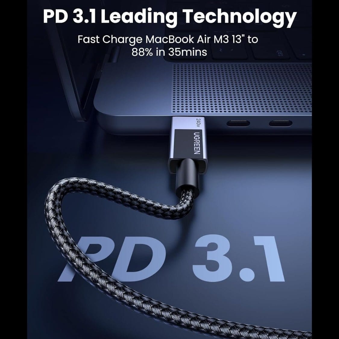 UGREEN USB-C TO USB-C Cable 240W PD Fast Charging Cable /L513 - متجر نصر