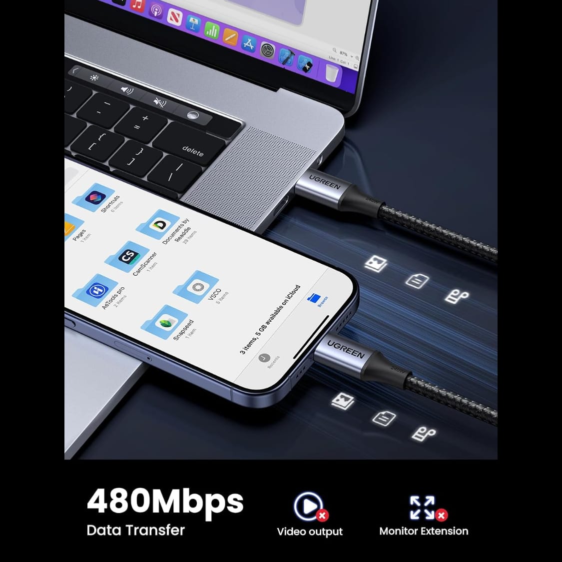 UGREEN USB-C to USB-C PD 3.1 (240W Max) Charger Cable | US535 - متجر نصر