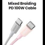 UGREEN Mobile Phone Accessories UGREEN USB-C to USB-C PD Fast Charging Braided Cable 5A Max /Multicolor/ L502