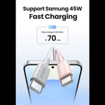 UGREEN Mobile Phone Accessories UGREEN USB-C to USB-C PD Fast Charging Braided Cable 5A Max /Multicolor/ L502
