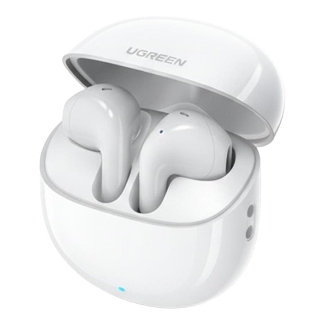 UGREEN-C LightBuds True Wireless Earbuds Bluetooth 6.0, 13mm Drivers, 4-Mic ENC Calls, 35H Playtime White | WS217 - Acc - متجر نصر