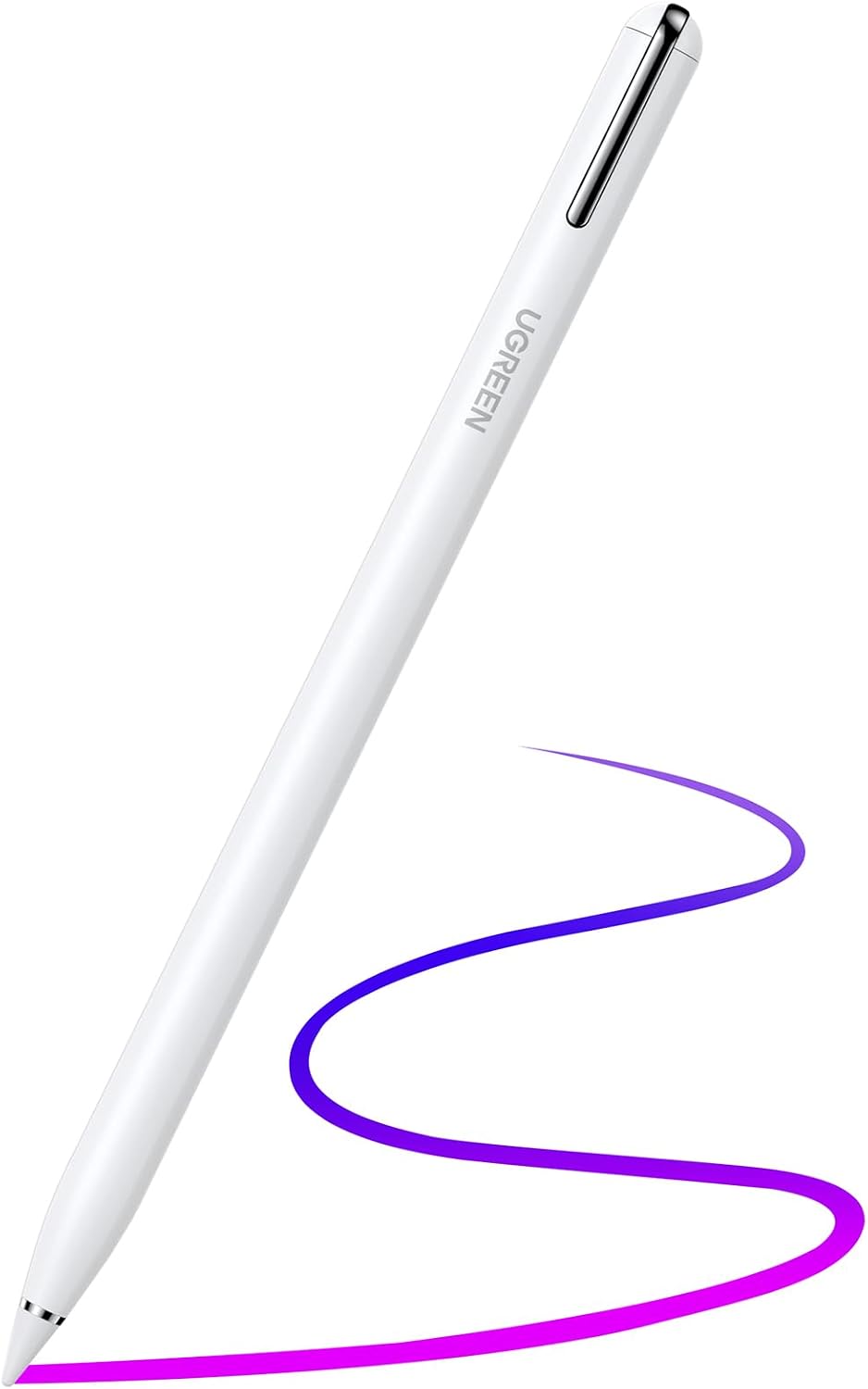 UGREEN-C Smart Stylus Pen for iPad with Palm Rejection and Tilt Sensitivity, USB-C Charging White | LP452S - Acc - متجر نصر
