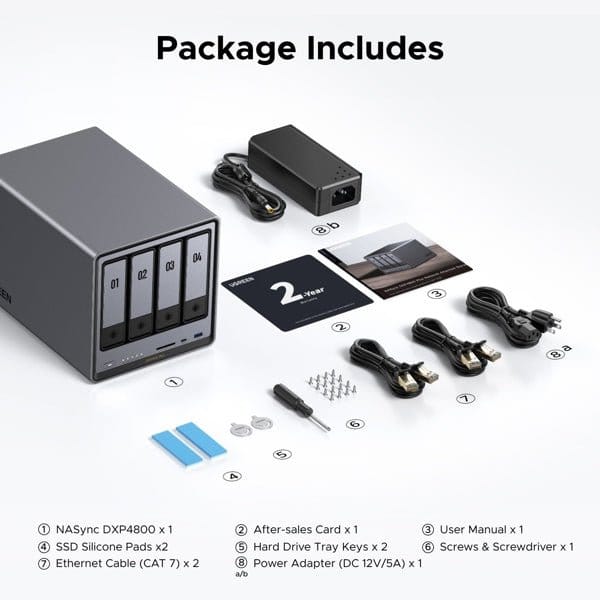 UGREEN Network Attached Storage DX4800 Plus (Diskless) EU / DXP4800 Plus / 35261 - متجر نصر