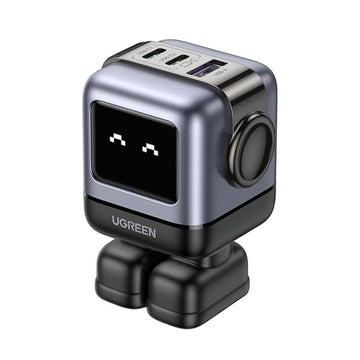UGREEN Uno Charger 65W RobotGaN 3 Port Fast Charger Robot (EU) / CD361 25685B #Black