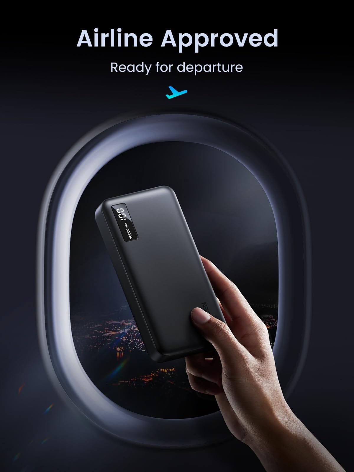UGREEN-C Power Bank 20000mAh 22.5W Two-way Fast Charging with Digital Display Black | PB312 - Acc - متجر نصر