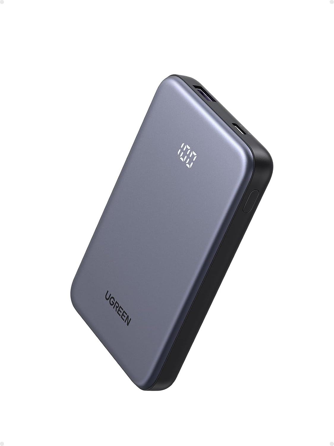 UGREEN-C Zapix Power Bank 10000mAh 20W Two-way Fast Charging with Digital Display Gray | PB507 - Acc - متجر نصر