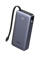 UGREEN Mobile Phone Accessories Gray #55988B UGREEN-C Nexode Power Bank 20000mAh 45W with Built-in USB-C Cable Gray | PB536 - Acc