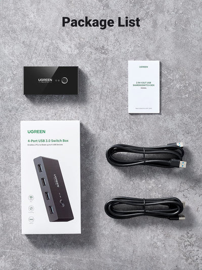 UGREEN 2 In 4 Out USB 3.0 Sharing Switch Box / 30768