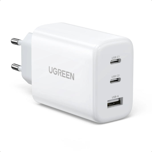 UGREEN 65W USB C Charger, 3 Ports Compact Foldable Fast Wall Charger Block/ 90496