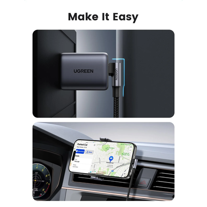 UGREEN 100W Right Angle USB C to USB C Fast Charging Cable / US334 متجر نصر