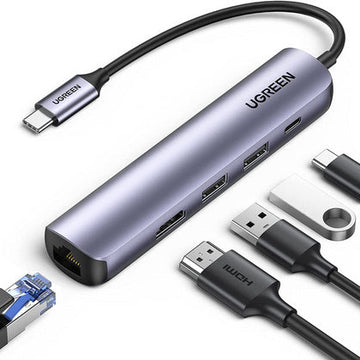 UGREEN USB-C Multifunction Gigabit Ethernet Adapter with PD | 20932 متجر نصر