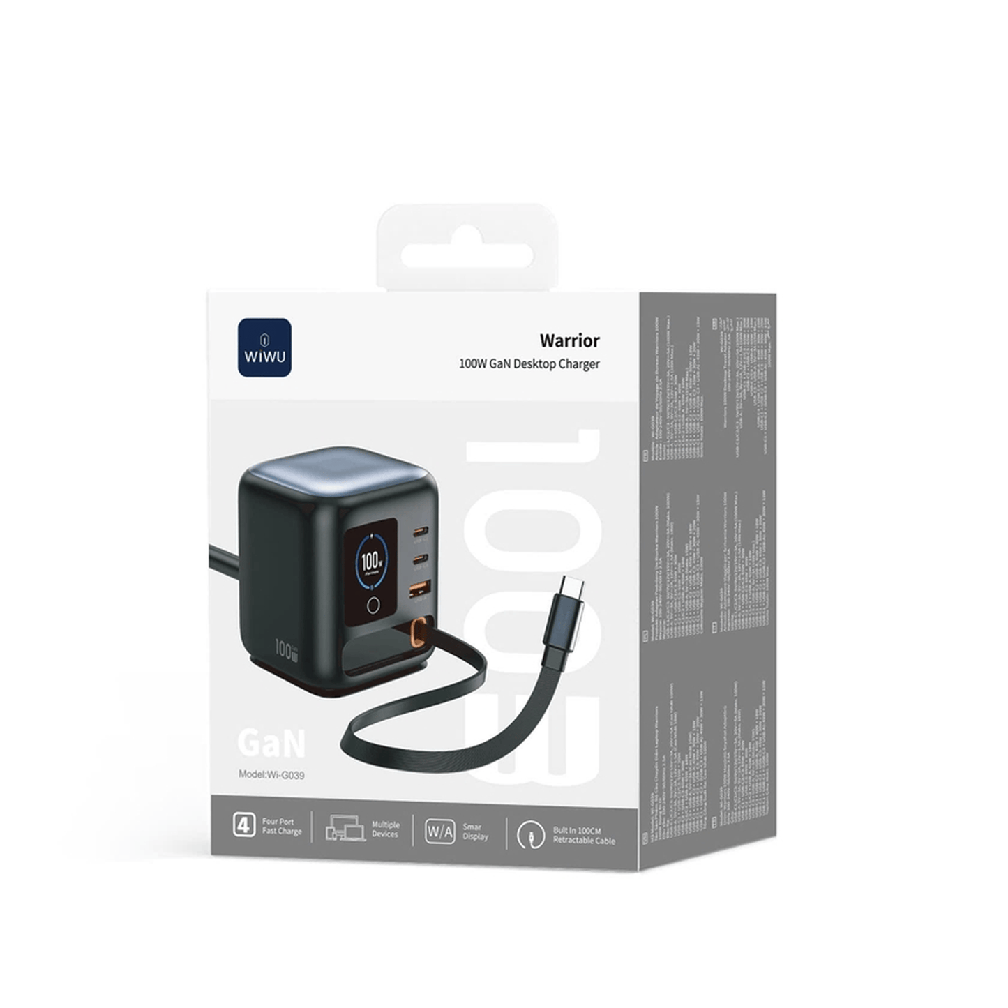Warrior 100W GaN Desktop Charger | Wi-G039 EU - متجر نصر