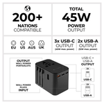 WiWU Accessories WiWU 45W GaN Universal Plug Adapter 2C+2*USB Wi UA006