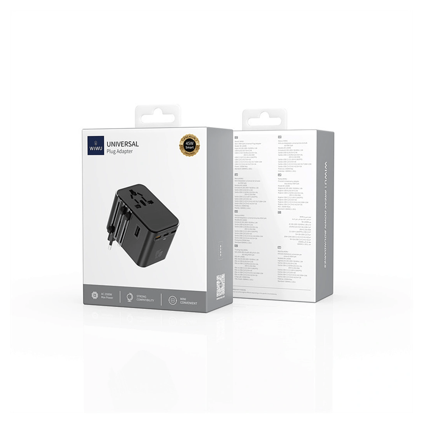 WiWU 45W GaN Universal Plug Adapter 2C+2*USB Wi UA006 - متجر نصر