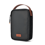 WiWU Accessories Wiwu Minimal Tech Pouch, Compact Polyester & Genuine Leather Organizer Bag