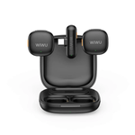 WiWU Accessories WiWU Wi-WM006 AI Powered Noise Cancelling Lavalier Microphone, 30H Battery Type-C