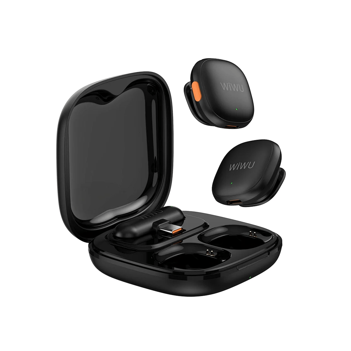 WiWU Wi-WM006 AI Powered Noise Cancelling Lavalier Microphone, 30H Battery Type-C - متجر نصر