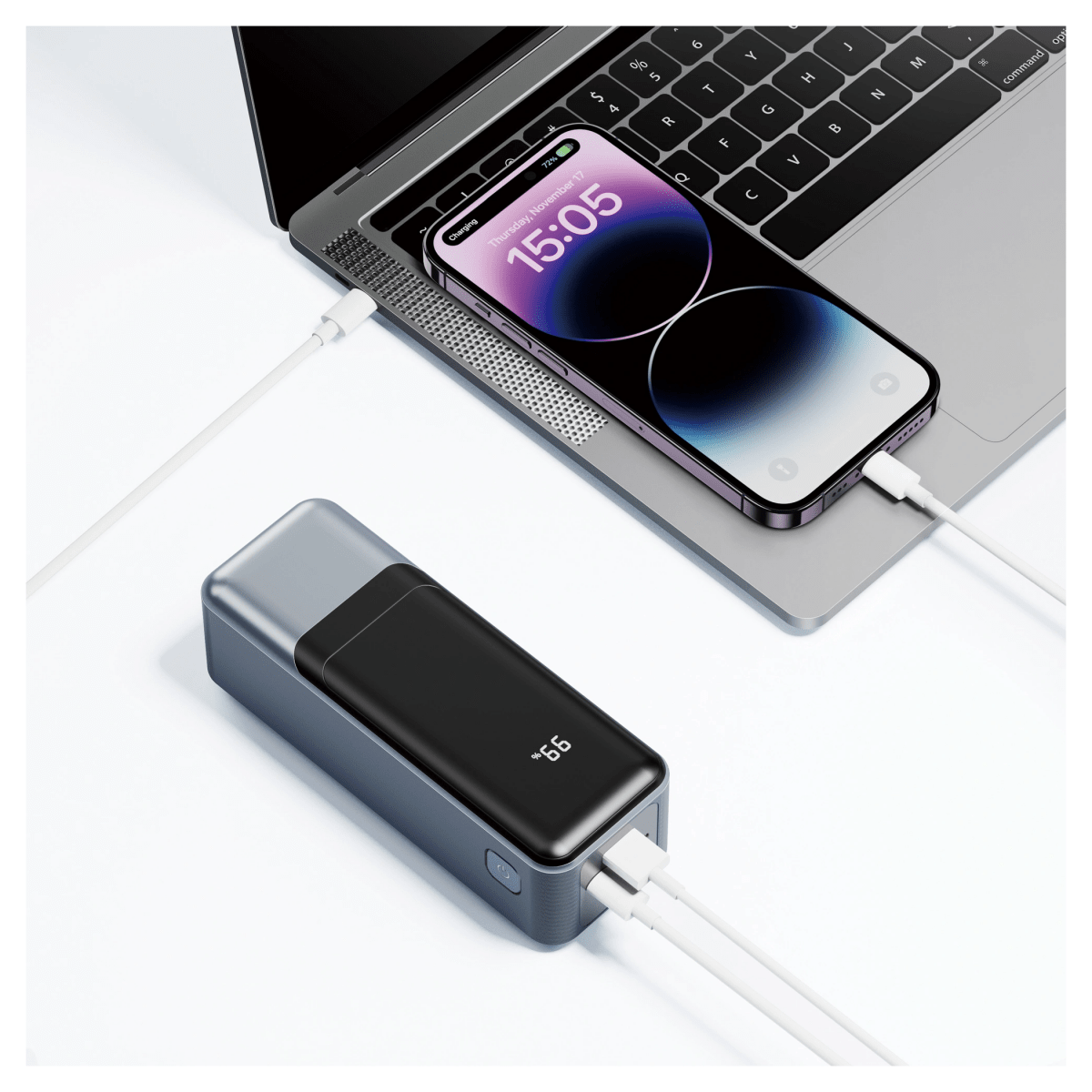 WiWU 27000mAh Large Capacity Tank Series 145W Laptop Power bank - متجر نصر