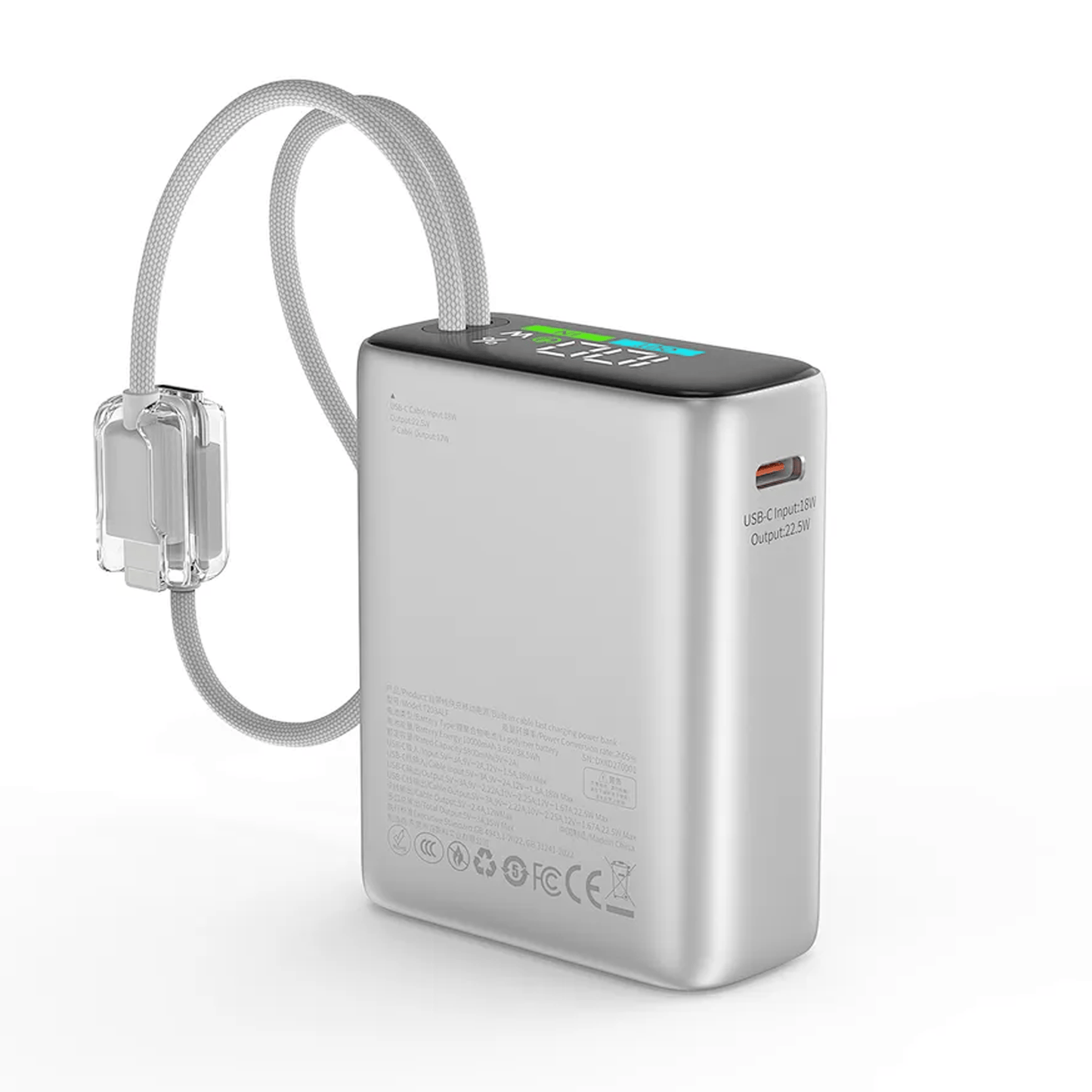 باور بانك WiWU Power Plus بكابل مدمج | T203ALF - متجر نصر